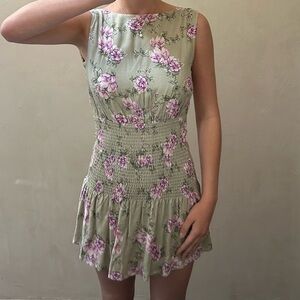Floral Green Dress
